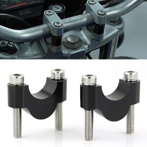 Xitomer 1 1/8" 28.6mm Motorcycle ADV Dirt Bike Handlebar Risers Without Clamps, Fit for Hypermotard 821, Monster S4R, Street Triple, Scrambler 800 Speed Triple 1050 i (silver,40mm(1 9/16''))