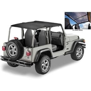 Bestop 5253115 Black Denim Safari-Style Bikini Top for 1997-2002 Wrangler