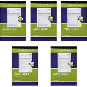 10 Pack Large Sales Order Book Receipt Invoice Duplicate Carbonless 50 Sets 5.5" X 8"5