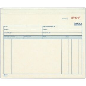 Adams Invoice for Services Unit Sets, 7.44 x 8.5 Inches, 3-Part, Carbonless, White/Canary/Pink, 50 Sets per Pack (NCT8745)