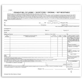 NextDayLabels - Short Form Straight Bill of Lading, 8-1/2 x 7", 3 Part NCR Carbonless White/Canary/Pink, 200 Sets