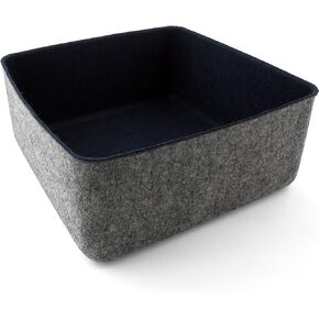 Three by Three Seattle Felt·Like·It! 9x9x4 Inch Felt Storage Bin for Office, Craft Room, Classroom, Living Room, Bedroom Storage (Green) 3 Pack