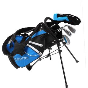Aspire Junior Plus Complete Golf Club Set for Children, Kids - 5 Age Groups Boys and Girls - Right Hand, Real Girls Junior Golf Bag, Kids Golf Clubs Set