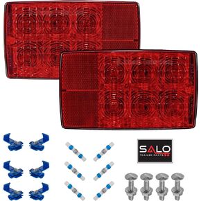Submersible LED Box Lights | Boat Trailer LED Light Kits | Great for RVs & Trailers (4" Box Lights)