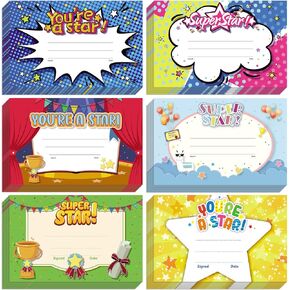 Eaasty 60 pcs Back to School Recognition Rewards Award Certificates for Kid Student Certificates Preschool Award Certificates of Achievement Card for Teacher Classroom School Supplies