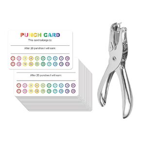 Reward Punch Cards Pack of 120 Reward Incentive Cards Behavior Chart for Classroom School Teachers Student Children Business Loyalty Gift Positive Reinforcement Tool(3.5" x 2")