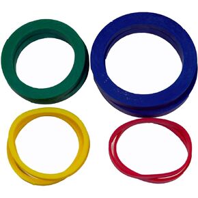 Evendough Bands, Rolling Pin Rings for Rolling Dough to Precise Thickness for Pizza, Pies, Pastries, Pasta, Set of 4 sizes, Pack of 1