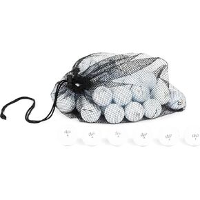 Clean Green Golf Balls Recycled Used Vice Golf Ball Mix - Good Condition Graded Balls - Includes GolfBalls and Mesh Carrying Bag