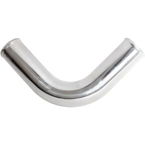 OD 3.5" (89mm), Leg Length 8" (203mm) 90 Degree Mandrel Bend Exhaust Elbow, 6061 Aluminum Alloy Pipe Tube Polished Coupling Intake Tubing Intercooler Piping