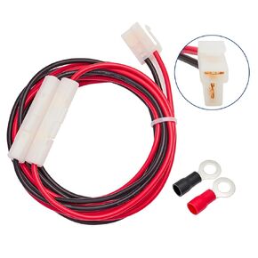 T-Shape DC Cord Car Power Cable, 6.5ft CB Mobile Radio Connector Cable with 15A Fuse for YAESU FT-7800R FT-7900R FT-8900R FT-2600 Kenwood TM-741 TM-G707 TM271 TM281 BTECH ICOM ALINCO ANYTONE
