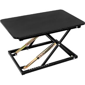 Standing Desk Converter Height Adjustable Stand Up Desk Riser - Supports 300 lbs, Fully Assembled Monitor/Laptop Riser Workstation, Black.