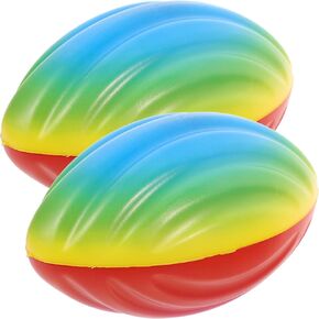 LUOZZY 2pcs Kids Rugby Ball Training Rugby Children Training Ball Reusable Rugby PU Foam Rugby Ball Sport Accessories