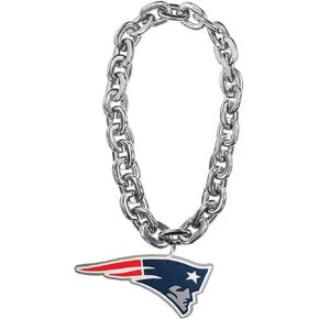 Aminco NFL New England Patriots Team Fan Chain, Silver