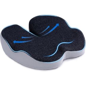 وسائد مقعد لكراسي المكتب، وسادة مقعد مريحة لتخفيف الضغط من إسفنج الذاكرة لعظم الذنب والظهر وتخفيف آلام العصعص، ودعم وسادة المؤخرة للسيارة والكمبيوتر وكراسي المكتب باللون الأسود in Kuwait