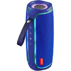 Bluetooth Portable Speaker,Wireless Bluetooth Speakers V5.1USB Card,Micro SD Card,Bluetooth Speaker with Lights,Wireless Speakers with Bluetooth for Outdoor,Indoor,Travel,Beach,Camping (Black)
