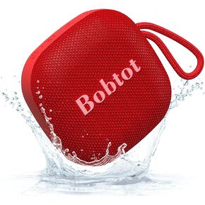 Bobtot Portable Speakers Wireless Bluetooth Speaker - Mini Waterproof Speaker with 16 Hours of Playtime, Loud Stereo Sound, Built-in Mic, TWS, Small Speakers with Carry Lanyard for Outdoor, Dark Blue