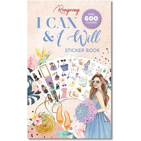 The Rongrong Sticker Book I Can I Will Theme for Planners, Calendars, Journals and Projects – Premium Quality Hand Drawn Perfect for Planning All Things Seasonal – Scrapbook Accessories – 24 Pages