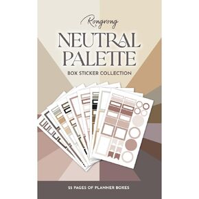 Rongrong Neutral Palette Functional Planner Stickers Book for Planners, Calendars, Journals – Elevate Your Planner's Functionality – Scrapbook Accessories – 25 Pages