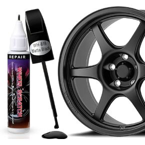 Gloss Black Car Rim Touch Up Paint, Quick And Easy Wheel Scratch Repair, Car Wheel Scratch Repair Touch Up Paint Pen, Universal Color Black Wheel Paint