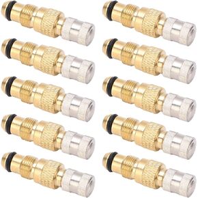 Tractor Air Liquid Valves, Pack of 10 Tractor Air Liquid Tire Valve Brass Valve Stem Set TR618A TR218A CH3 Core Housings Replacement Tractor Liquid Valve