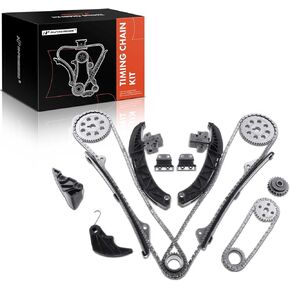 A-Premium 19PCS Engine Timing Chain Kit W/Tensioner & More [DOHC, 6Cyl 3.3L 3.5L 3.8L] Compatible with Hyundai Azera 07-11, Santa Fe 07-09, Sonata 06-10 & Kia Sorento 08-13, Sedona, 243123C100