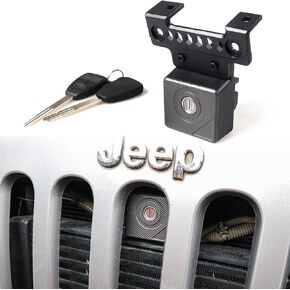JK Hood Lock for Jeep Wrangler, Locking Hood Latches for Jeep Wrangler JK JKU 2007-2018, Anti-Theft, Eliminate Hood Flutter, Aluminum (for 2007-2018 Jeep Wrangler JK)