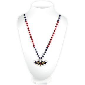 Rico Industries NBA New Orleans Pelicans شعار الفريق Mardi Gras Style Beads، 3" x 24"