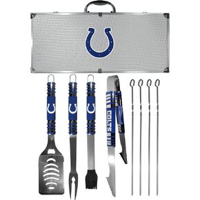 NFL Siskiyou Sports Fan Shop Indianapolis Colts Steel Tailgater BBQ Set w/Case 8 piece Gray