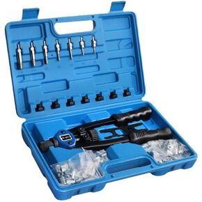 13" Rivet Gun kit, Rivet Tool,Rivet nut Tool,Nut Kit with 110 Rivet Nuts, 7 Metric and 7 Inch Mandrels with Portable Tool Kit