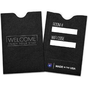 Guardian Key Card Holder Sleeves, Pack of 500 Small Envelopes for Hotel Key Cards, Gift Cards, Credit Cards, and More, 2 ⅜ Inches x 3 ½ Inches, Black