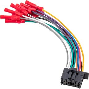 RED WOLF 16-Pin Radio Stereo Wiring Harness Compatible with Aftermarket Pioneer Radio DEH AVH AVIC MVH FH SPH w/Wire Connector Butt