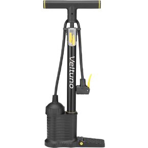 Bike Pump,High Pressure,Floor Bicycle Tire Pump with Boost Device Compatible with Presta and Schrader Valve, for Bicycle, Balls, Scooter, etc.…