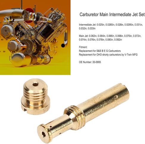 Carburetor Main Intermediate Jet Set, Carburetor Main Intermediate Jet Kit 35‑0995 Copper Carb Jet Set Replacement for S&S B E G Carburetors in Saudi Arabia