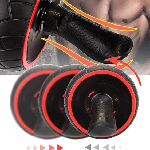 عجلة آب رولر للتمارين الأساسية، معدات تمارين عجلة البطن للصالة الرياضية المنزلية، آلة آب مع وسادة للركبة، اللياقة البدنية، التمرين، نمو العضلات للرجال والنساء in Kuwait