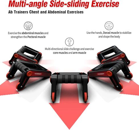 عجلة دوارة HARISON AB لتمرين البطن - معدات تمرين AB السفلية للتمرين المنزلي في صالة الألعاب الرياضية للنساء والرجال in Kuwait