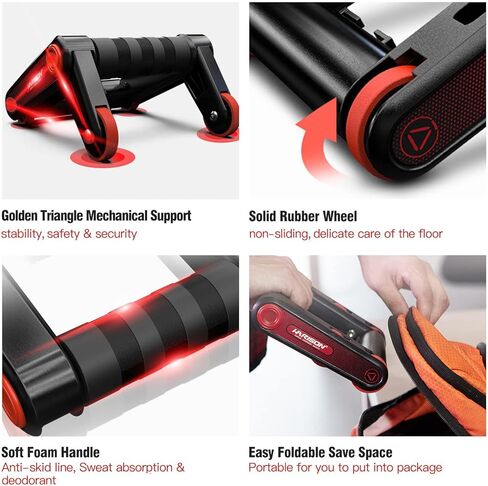 عجلة دوارة HARISON AB لتمرين البطن - معدات تمرين AB السفلية للتمرين المنزلي في صالة الألعاب الرياضية للنساء والرجال in Kuwait