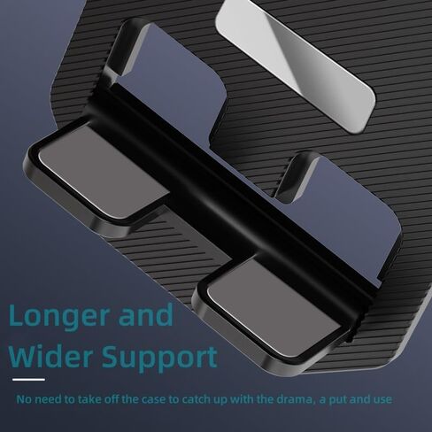 حامل هاتف محمول يدور 360 درجة، قاعدة حامل هاتف مكتبي قابلة للطي وقابلة للتعديل بالكامل، قبضة آمنة، حامل هاتف محمول قابل للتعديل والارتفاع ومتعدد الاستخدامات لأي جهاز. (أسود) in Kuwait