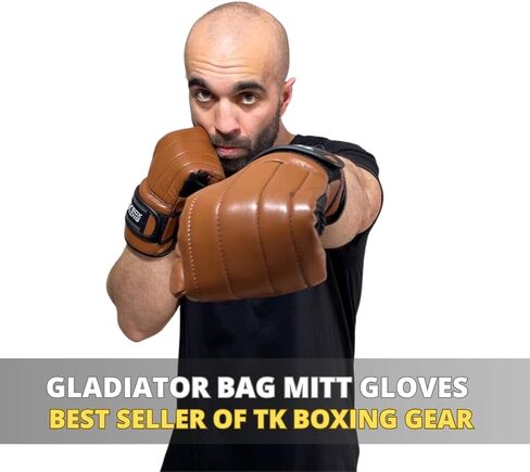قفازات TK Boxing Gladiator Bag Mitt، مثالية لتقوية اليد والملاكمة والكيك بوكسينغ وفنون القتال المختلطة للرجال والنساء in Kuwait