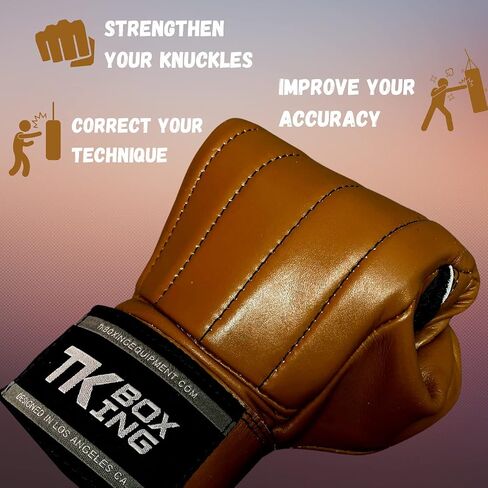 قفازات TK Boxing Gladiator Bag Mitt، مثالية لتقوية اليد والملاكمة والكيك بوكسينغ وفنون القتال المختلطة للرجال والنساء in Kuwait