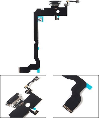 OEM USB Charging and Headphone Jack Port Dock Connector + Mic Flex Cable + Signal Antenna Replacement Compatible with iPhone 7 Plus Including 1Set Repair Tools (Black) in Kuwait