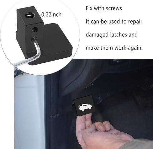 Hood Latch Release Handle,Heavy Duty Hood Release Handle Repair Kit Compatible with Honda Civic Element CRV,Cool Car Accessories Modification (Black) in Saudi Arabia