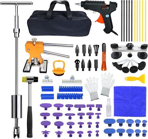 مجموعة أدوات إزالة دنت السيارات القابلة للتعديل، أدوات إصلاح دنت بدون طلاء رافع لإزالة انبعاجات السيارة، هيكل السيارة، تلف البرد، دينج الباب in Kuwait