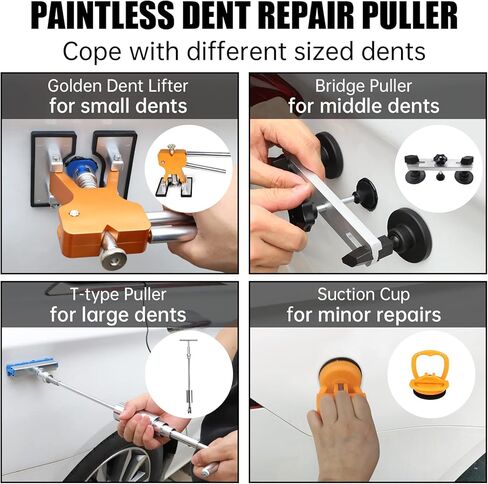 مجموعة أدوات إزالة دنت السيارات القابلة للتعديل، أدوات إصلاح دنت بدون طلاء رافع لإزالة انبعاجات السيارة، هيكل السيارة، تلف البرد، دينج الباب in Kuwait