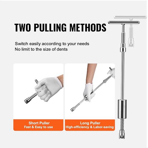 VEVOR Dent Puller Kit, Adjustable Width Golden Dent Puller, 50 PCS Paintless Dent Repair Kit, Auto Body Dent Remove Tool with Hot Glue Gun and Glue Sticks, for Auto Hail Damage, Small Ding Dent Repair in Saudi Arabia