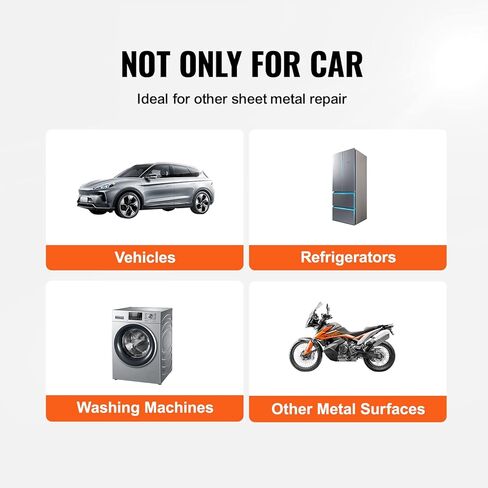VEVOR Dent Puller Kit, Adjustable Width Golden Dent Puller, 50 PCS Paintless Dent Repair Kit, Auto Body Dent Remove Tool with Hot Glue Gun and Glue Sticks, for Auto Hail Damage, Small Ding Dent Repair in Saudi Arabia