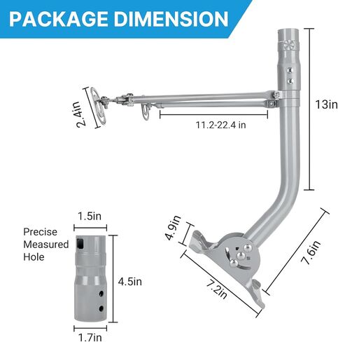 طقم تثبيت طويل على الحائط لـ Starlink، طقم تثبيت على عمود السقف شديد التحمل لملحقات Starlink V2 in Kuwait