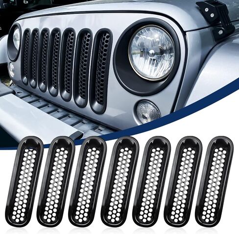 Grill Clip-in Mesh Inserts Guard for Wrangler JK 2007-2017 in Saudi Arabia