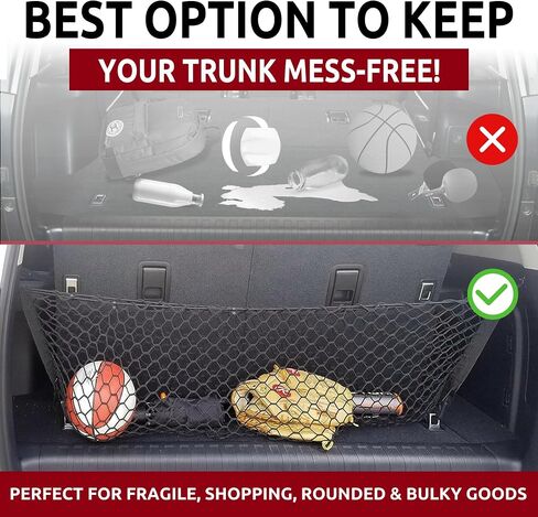 Envelope Style Trunk Cargo Net for Toyota 4Runner 2010-2023 - Premium Trunk Organizer and Storage - Luggage Net for SUV - Best Car Organizer for Toyota 4 Runner SR5 TRD 3 Row Model Only! in Saudi Arabia
