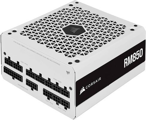 سلسلة Corsair CORSAIR RM (2021)، أبيض، RM850، 850 واط، معتمد من 80 Plus Gold، مصدر طاقة معياري بالكامل (متجدد) in Kuwait
