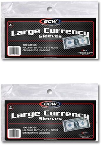 BCW Large Bill Currency Sleeve - 200 ct in Saudi Arabia